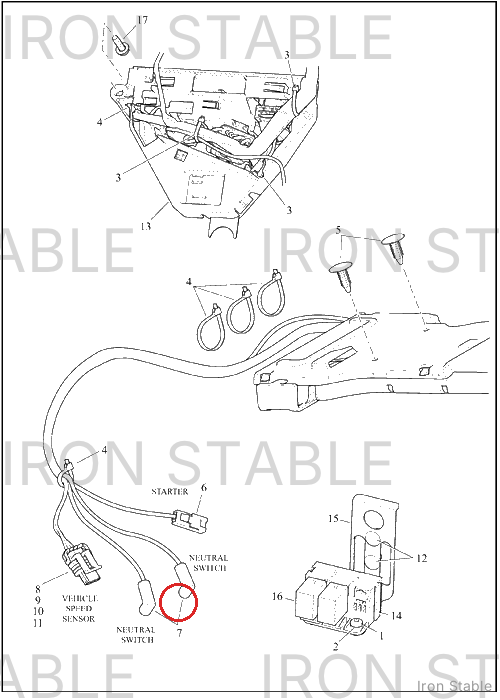 Harley-Davidson Wire Assembly, Black, Rt-Angle