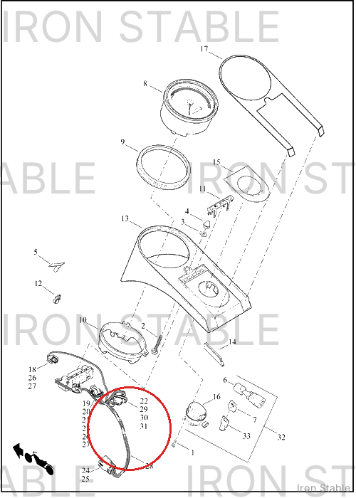 Harley-Davidson Harness, Instr Console