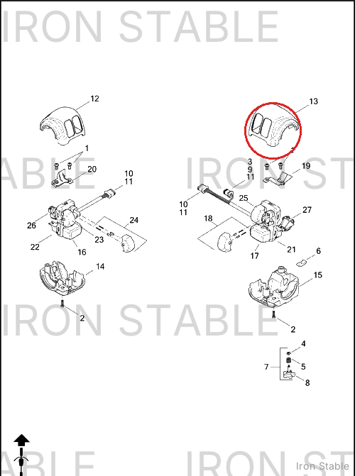Harley-Davidson Housing, Rh/Upr, Switch, Black