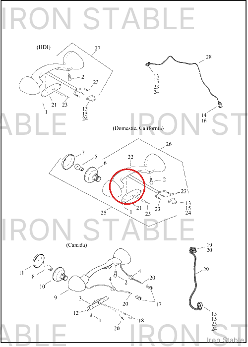 Harley-Davidson Drive'ctnl Lamp Assembly, Rr, 50st