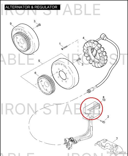 Harley-Davidson Volt Reg, Sngl Phase/Flat Blk