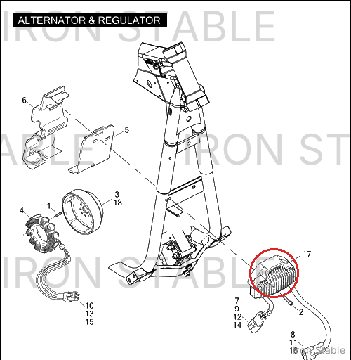 Harley-Davidson Voltage Regulator, 3 Phase, 38