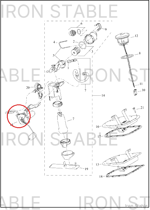 Harley-Davidson Sender, Fuel Level