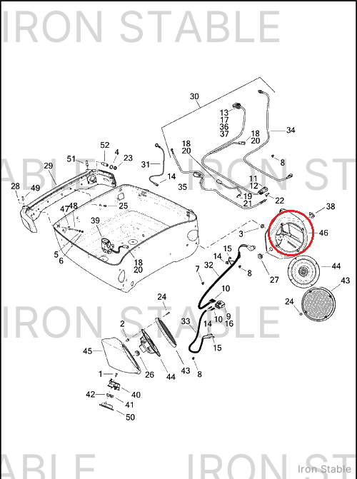 Harley-Davidson Speaker Enclosure, Lh-Rr