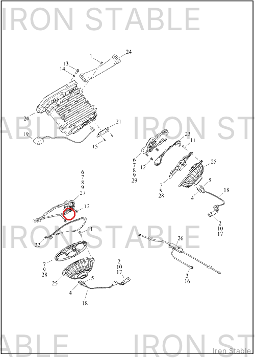Harley-Davidson Speaker, Aud Sys, Sub Assembly, Tweet