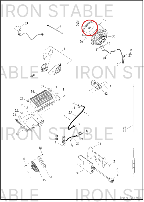 Harley-Davidson Speaker, Aud Sys, Grille, Fairing