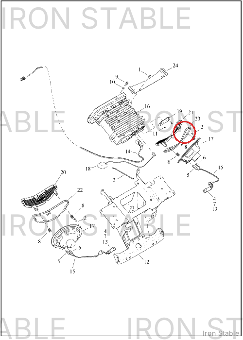 Harley-Davidson Speaker, Aud Sys, Sub Assembly, Grill
