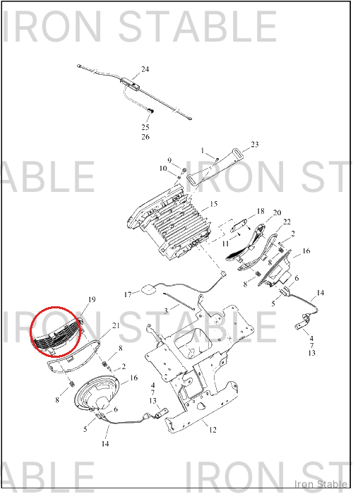 Harley-Davidson Speaker, Aud Sys, Sub Assembly, Grill