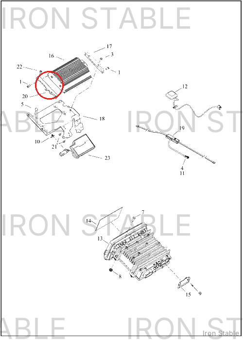 Harley-Davidson Infot Mt Sub-Component, Bracket, Am