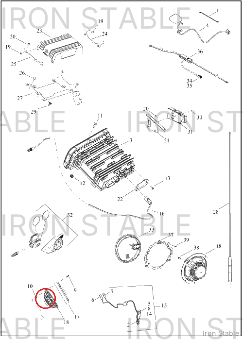 Harley-Davidson Speaker, Aud Sys, 6.5, Stage 1