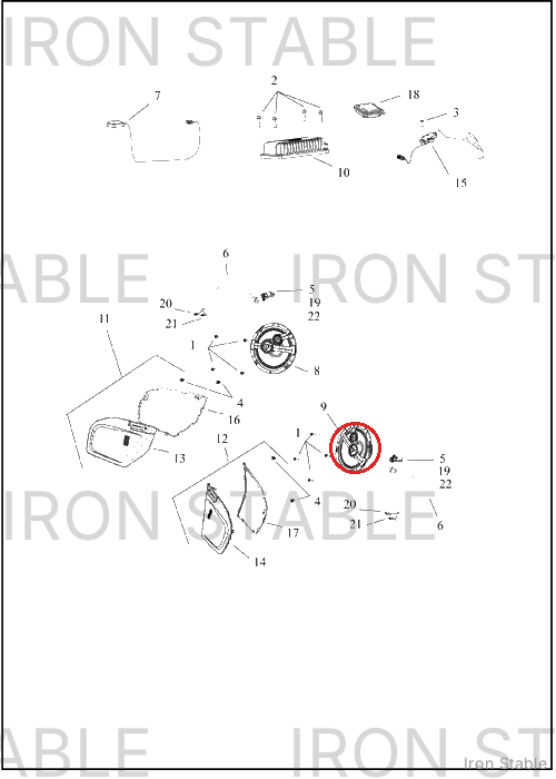 Harley-Davidson Speaker, Aud Sys, 6.5, Stage 2