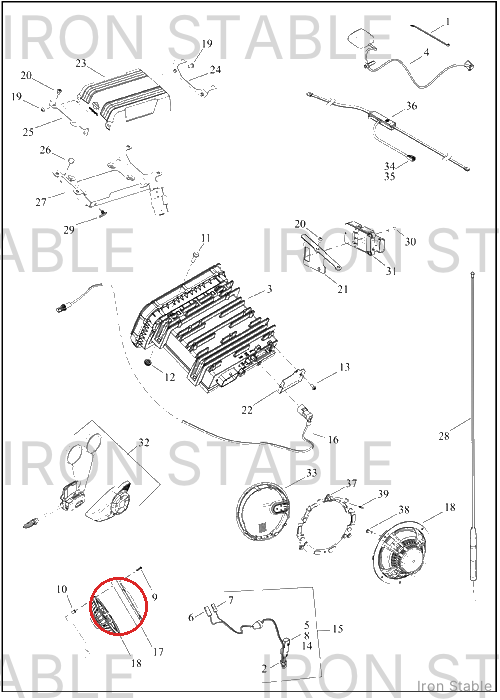 Harley-Davidson Speaker, Aud Sys, Grille, T-Pak, L
