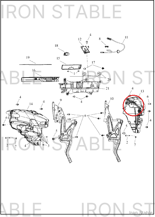 Harley-Davidson Encl, Spkr, Lh