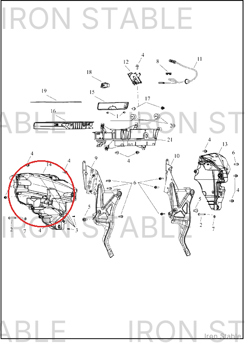Harley-Davidson Encl, Spkr, Rh