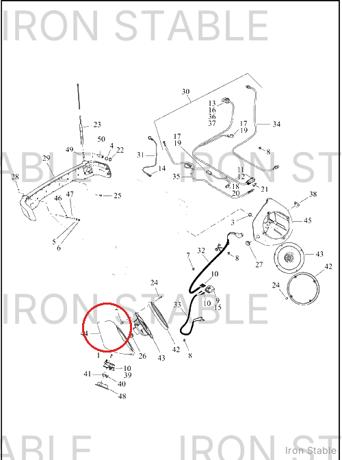 Harley-Davidson Encl, Spkr, Rh