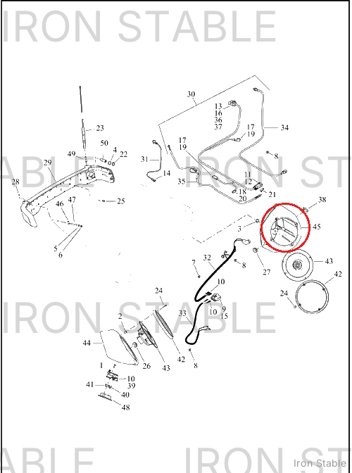Harley-Davidson Encl, Spkr, Lh