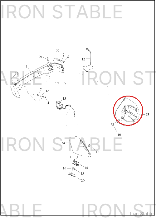 Harley-Davidson Encl, Spkr, Lh