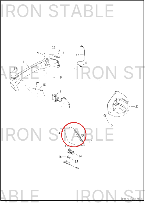 Harley-Davidson Encl, Spkr, Rh