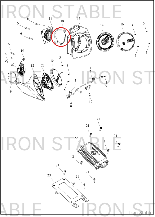 Harley-Davidson Encl, Spkr, Gasket, Rh