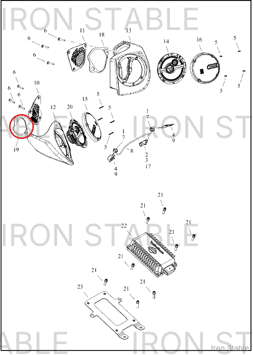 Harley-Davidson Encl, Spkr, Gasket, Lh