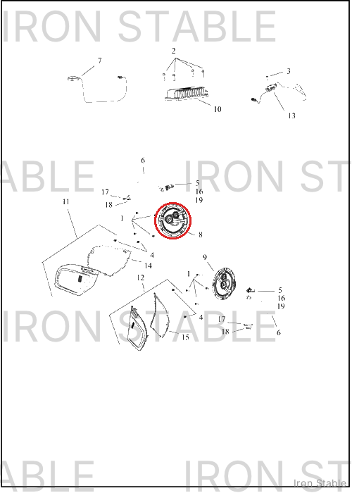 Harley-Davidson Speaker, Aud Sys, 6.5, Stage 3