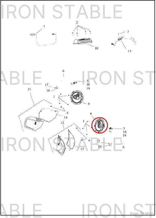 Harley-Davidson Speaker, Aud Sys, 6.5, Stage 3