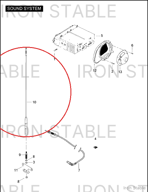 Harley-Davidson Mast, Antenna, Am/Fm/Wb, Short