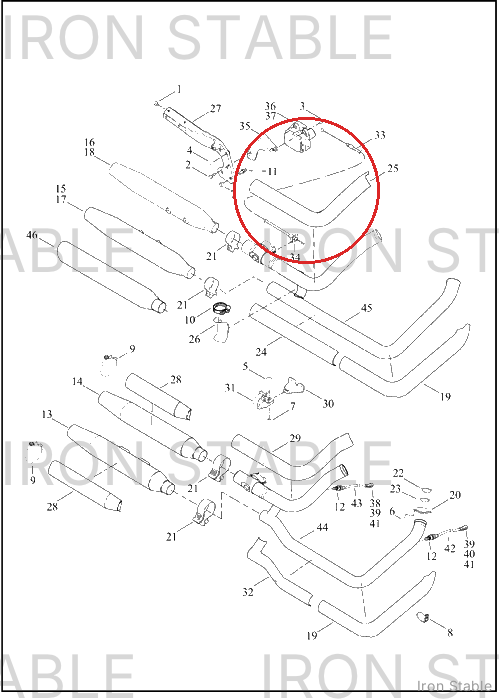 Harley-Davidson Heatshield Assembly, Rr, Exhaust, Blk