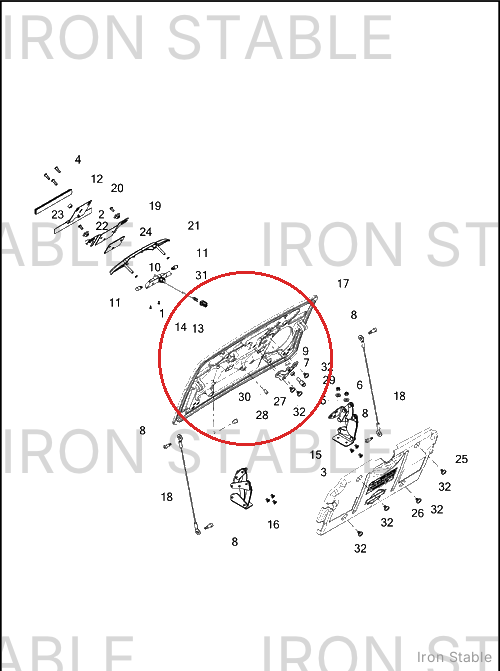 Harley-Davidson Trunk Door Assembly, Solid