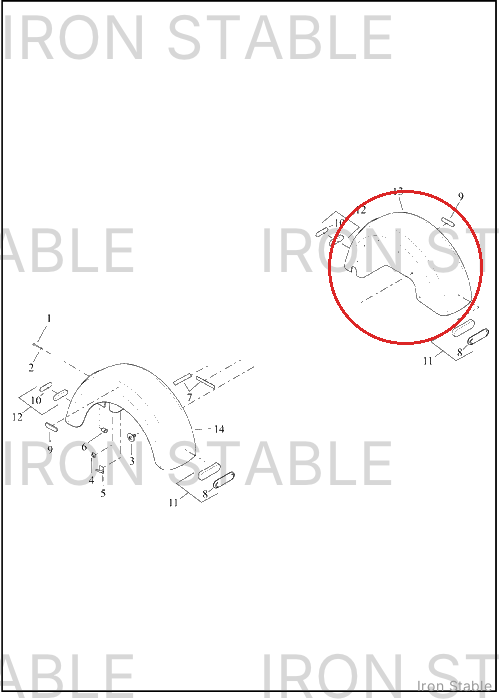 Harley-Davidson Body, Trike, Fender, Rr, Lh, Solid