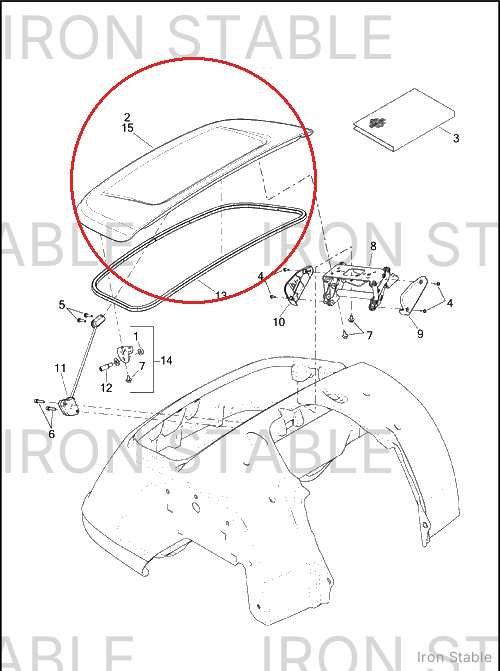 Harley-Davidson Body, Trike, Sub-Assembly Trunk Door