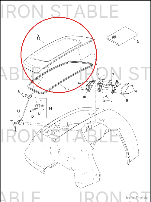Harley-Davidson Body, Trike, Sub-Assembly Trunk Door