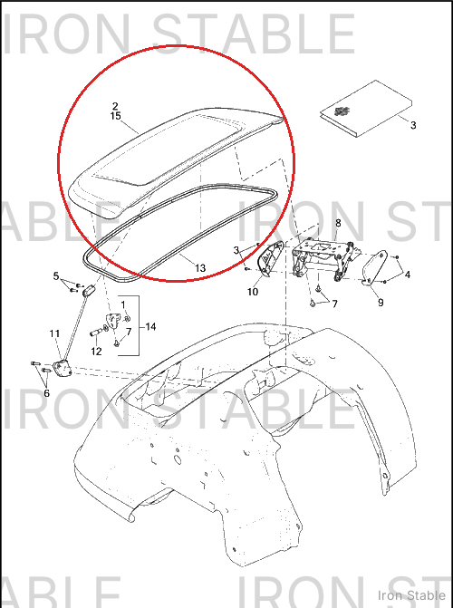 Harley-Davidson Body, Trike, Sub-Assembly Trunk Door