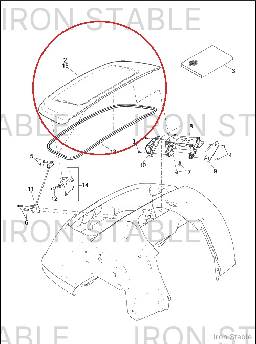 Harley-Davidson Body, Trike, Sub-Assembly Trunk Door