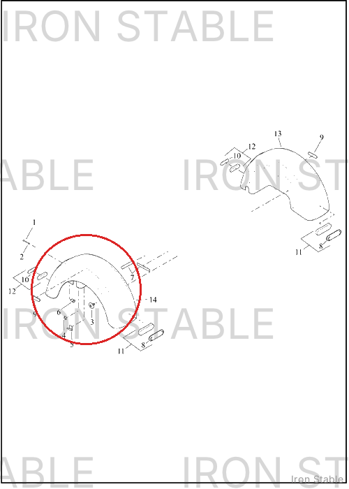 Harley-Davidson Body, Trike, Fender, Rr, Rh, Pnstrp