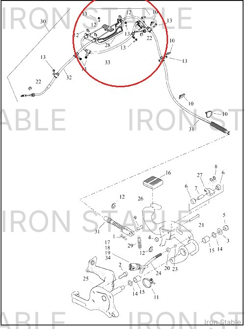 Harley-Davidson Brake, Prkg, Cable, Secondary, Lh