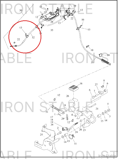 Harley-Davidson Brake, Prkg, Cable, Secondary, Rh