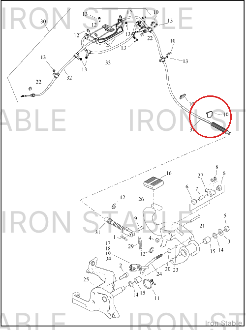 Harley-Davidson Brake, Prkg, Cable, Primary