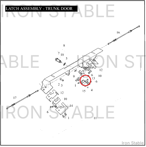 Harley-Davidson Lock Assembly, Trunk Door