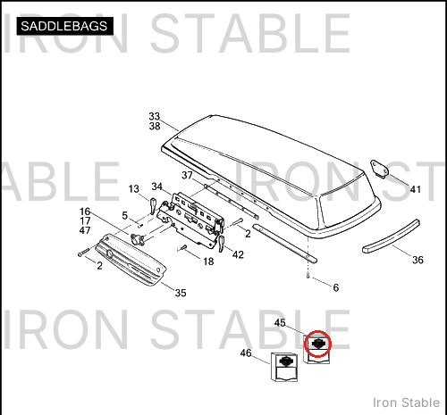 Harley-Davidson Bottom Assembly, Lh/Saddlebag