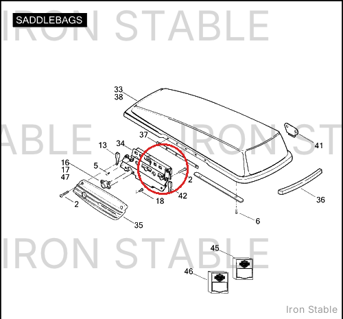 Harley-Davidson Bottom Assembly, Lh/Saddlebag