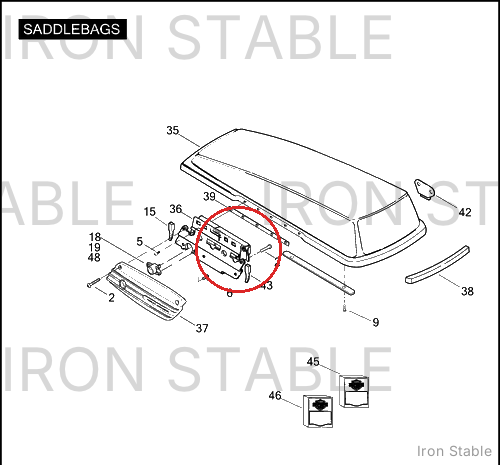 Harley-Davidson Bottom Assembly, Lh/Saddlebag