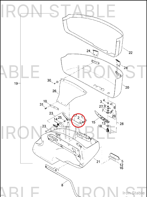 Harley-Davidson Mounting Plate, Lh Saddlebag
