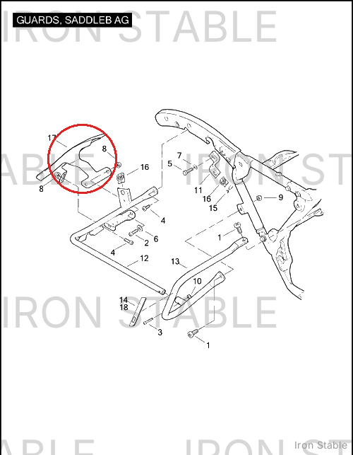 Harley-Davidson Filler Strip, Rh-Saddlebag