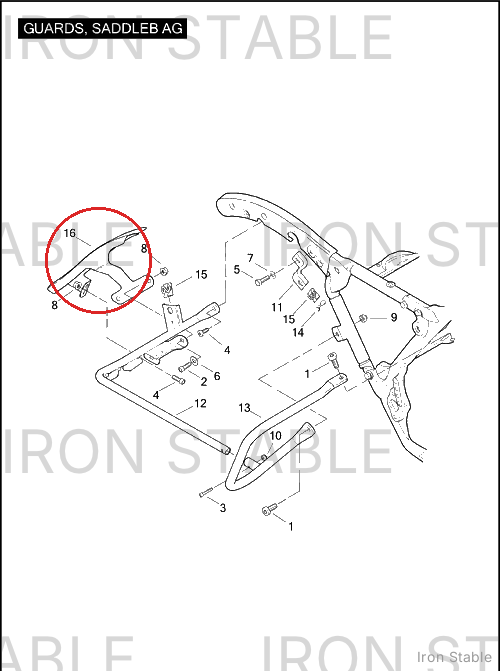 Harley-Davidson Filler Strip, Rh-Saddlebag, Pntd