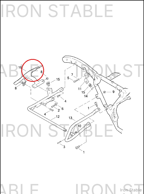 Harley-Davidson Filler Strip, Rh-Saddlebag