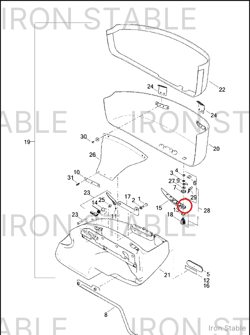 Harley-Davidson Sdl Bag Lock Assembly (Req Keycode)