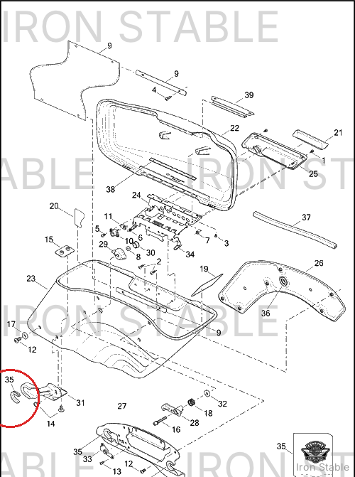 Harley-Davidson Bom-Docking Bushings Set, Saddlebag