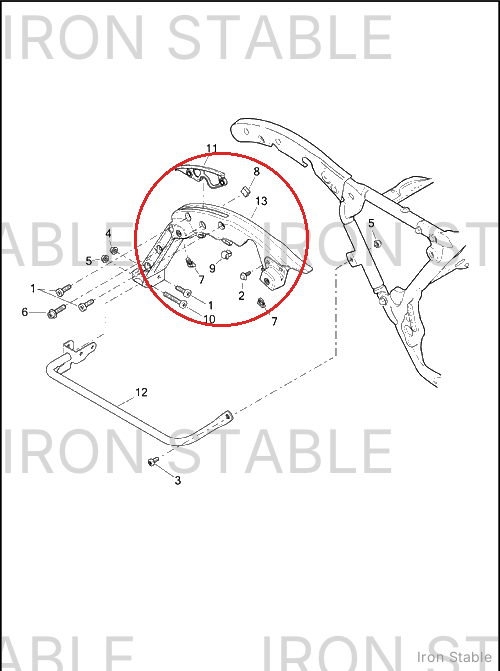 Harley-Davidson Support, Rh-Saddlebag, Deep Shrwd P