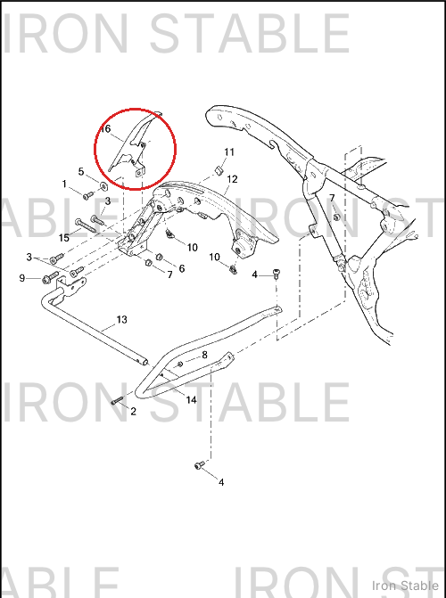 Harley-Davidson Filler Strip, S-Bag, X